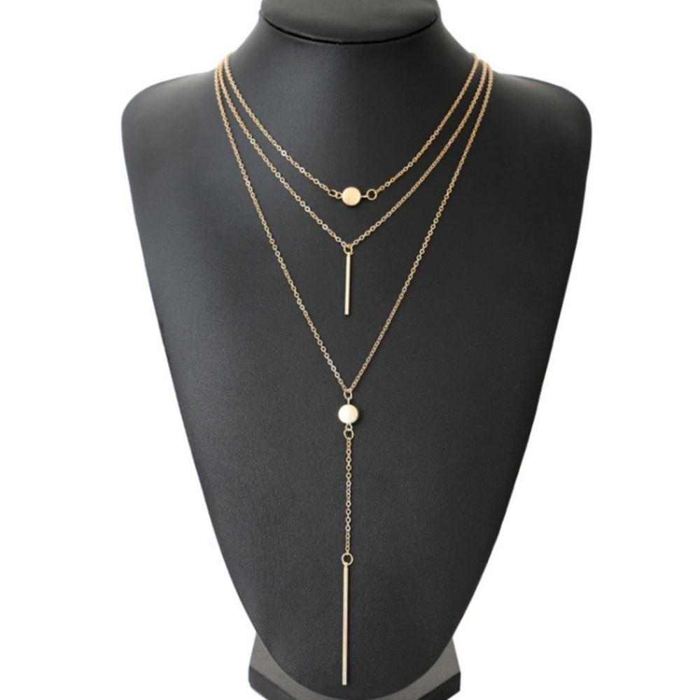NWT🎉 Layered Gold Necklace Boho - Picture 4 of 4